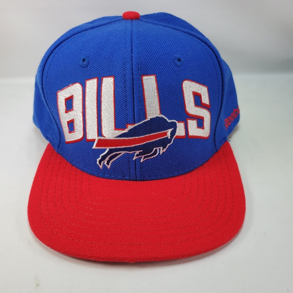 Reebok Buffalo Bills Hat Mens OS Blue Red Vintage Curved Block NFL Snapback